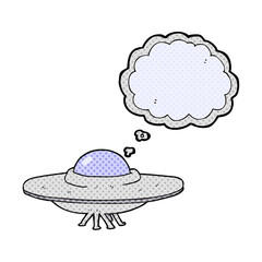 thought bubble cartoon flying saucer