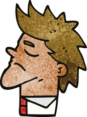 cartoon doodle arrogant man