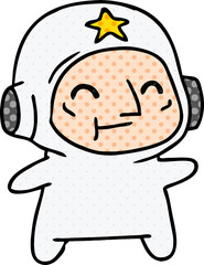 cartoon of an older astronaut