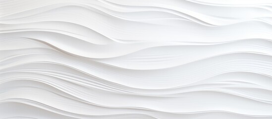 A close-up view of a white wall with subtle wavy lines creating a visually interesting texture. The wall appears smooth and clean, with a minimalist design that would complement various types of