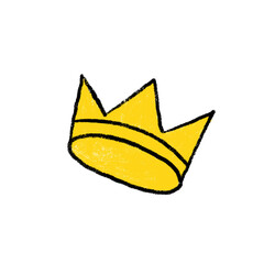 simple sketch of basquiat's yellow crown png