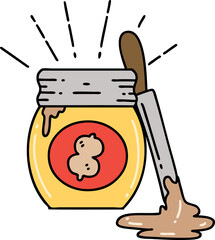 traditional tattoo style peanut butter