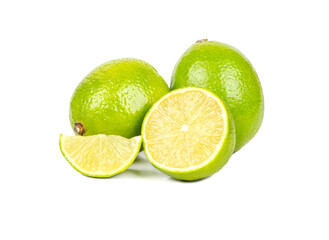 Fruit lime with half isolate