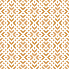 Abstract geometric pattern. A seamless vector background. White and gold ornament. Graphic modern pattern. Simple lattice graphic design
