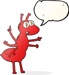 speech bubble cartoon ant