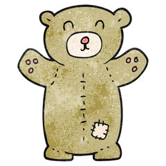 textured cartoon teddy bear