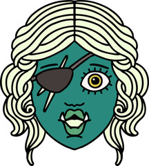 orc rogue character face illustration