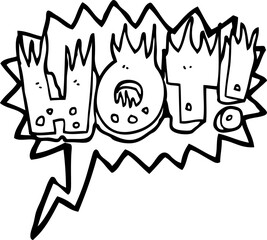 speech bubble cartoon hot symbol