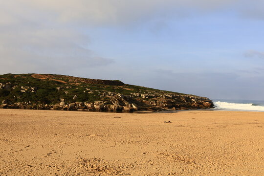 Beach of Sao Juliao located on the western coast of Portugal