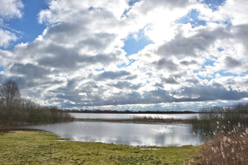 Beetzsee mit Hochwasser in Radewege im Havelland