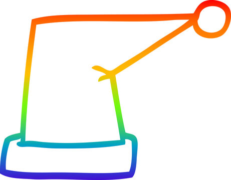recommend clip art: rainbow gradient line drawing cartoon elf hat