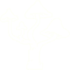 Weird Mushrooms Chalk Drawing