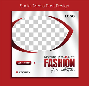 Fashion sale social media post template and trendy gradient colors, poster, flyer, brochure in vector EPS 10.