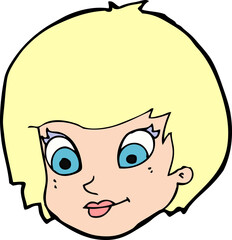 cartoon female face