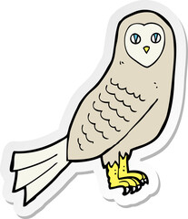 sticker of a cartoon owl
