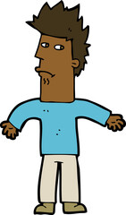 cartoon confused man