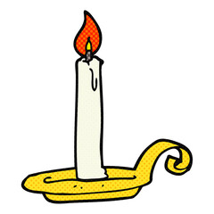 cartoon candle burning