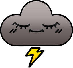 gradient shaded cartoon storm cloud