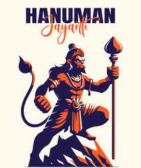 Hanuman jayanti social media template
