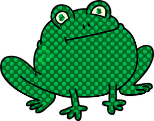 quirky comic book style cartoon frog