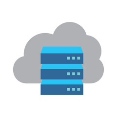 cloud computing icon design. internet storage sign and symbol.