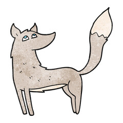 textured cartoon wolf