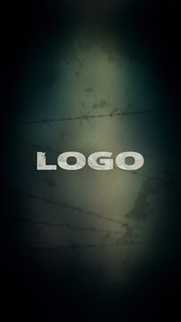 Barbed Wire Logo. Crime Opener for vertical Stories or Shorts Video