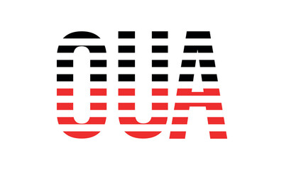 OUA three initial letter iconic line negative space minimal logo design vector template. monogram, abstract, wordmark, business, typography, minimalist, brand, company, flat, modern, unique, simple