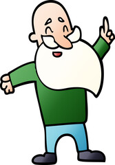 cartoon doodle bearded man