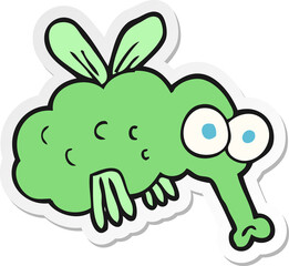 sticker of a cartoon fly