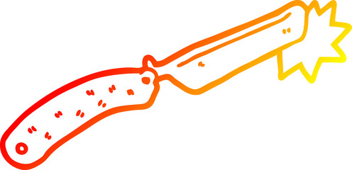 warm gradient line drawing cartoon sharp razor