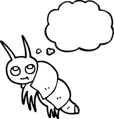 thought bubble cartoon little bug