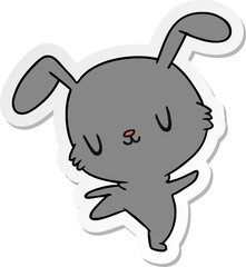 Obraz premium sticker cartoon kawaii cute furry bunny