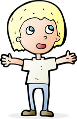 cartoon happy person