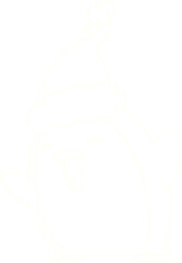 Christmas Penguin Chalk Drawing