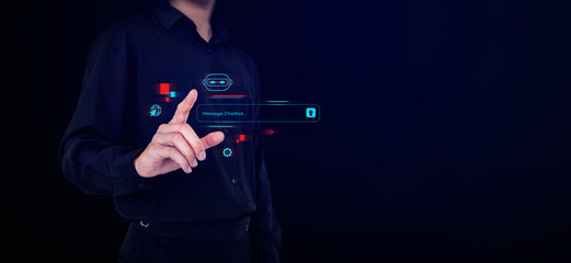 AI Chatbot, Futuristic technology transformation