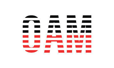 OAM three initial letter iconic line negative space minimal logo design vector template. monogram, abstract, wordmark, business, typography, minimalist, brand, company, flat, modern, unique, simple