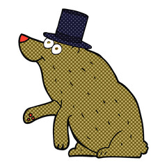 cartoon bear in top hat