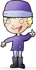 cartoon man in hat