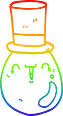 rainbow gradient line drawing cartoon posh egg