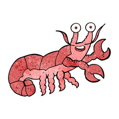 textured cartoon lobster