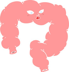 flat color style cartoon colon