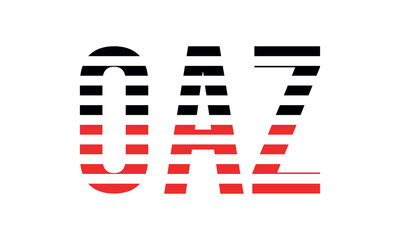 OAZ three initial letter iconic line negative space minimal logo design vector template. monogram, abstract, wordmark, business, typography, minimalist, brand, company, flat, modern, unique, simple