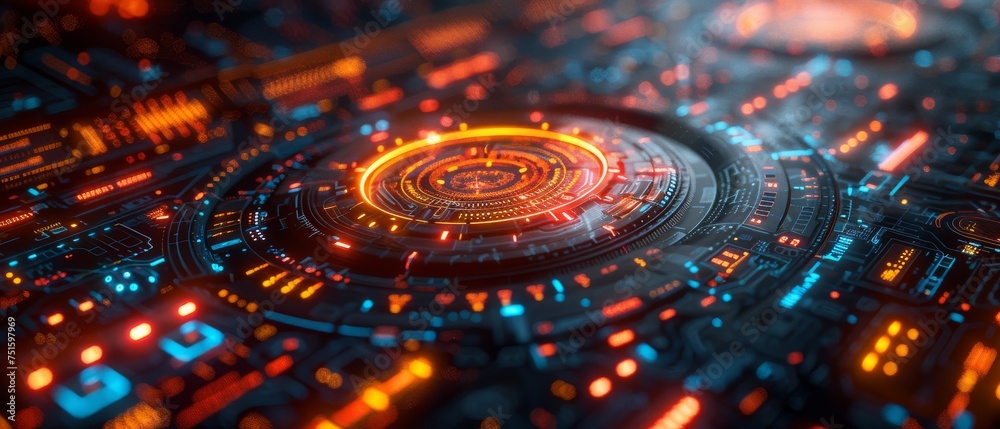 Aufkleber An interface concept called GUI (Graphical User Interface).