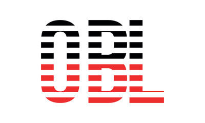OBL three initial letter iconic line negative space minimal logo design vector template. monogram, abstract, wordmark, business, typography, minimalist, brand, company, flat, modern, unique, simple