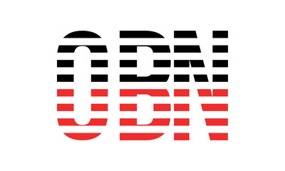 OBN three initial letter iconic line negative space minimal logo design vector template. monogram, abstract, wordmark, business, typography, minimalist, brand, company, flat, modern, unique, simple