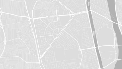 Background Giza map, Egypt, white and light grey city poster. Vector map with roads and water.