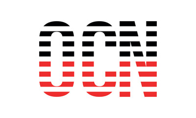 OCN three initial letter iconic line negative space minimal logo design vector template. monogram, abstract, wordmark, business, typography, minimalist, brand, company, flat, modern, unique, simple