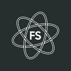 FS letter logo design on white background. FS logo. FS creative initials letter Monogram logo icon concept. FS letter design