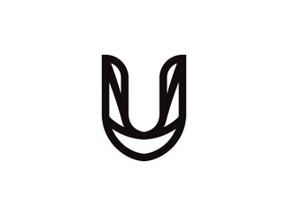 Naklejka premium Letter U logo icon design template elements. U logo design